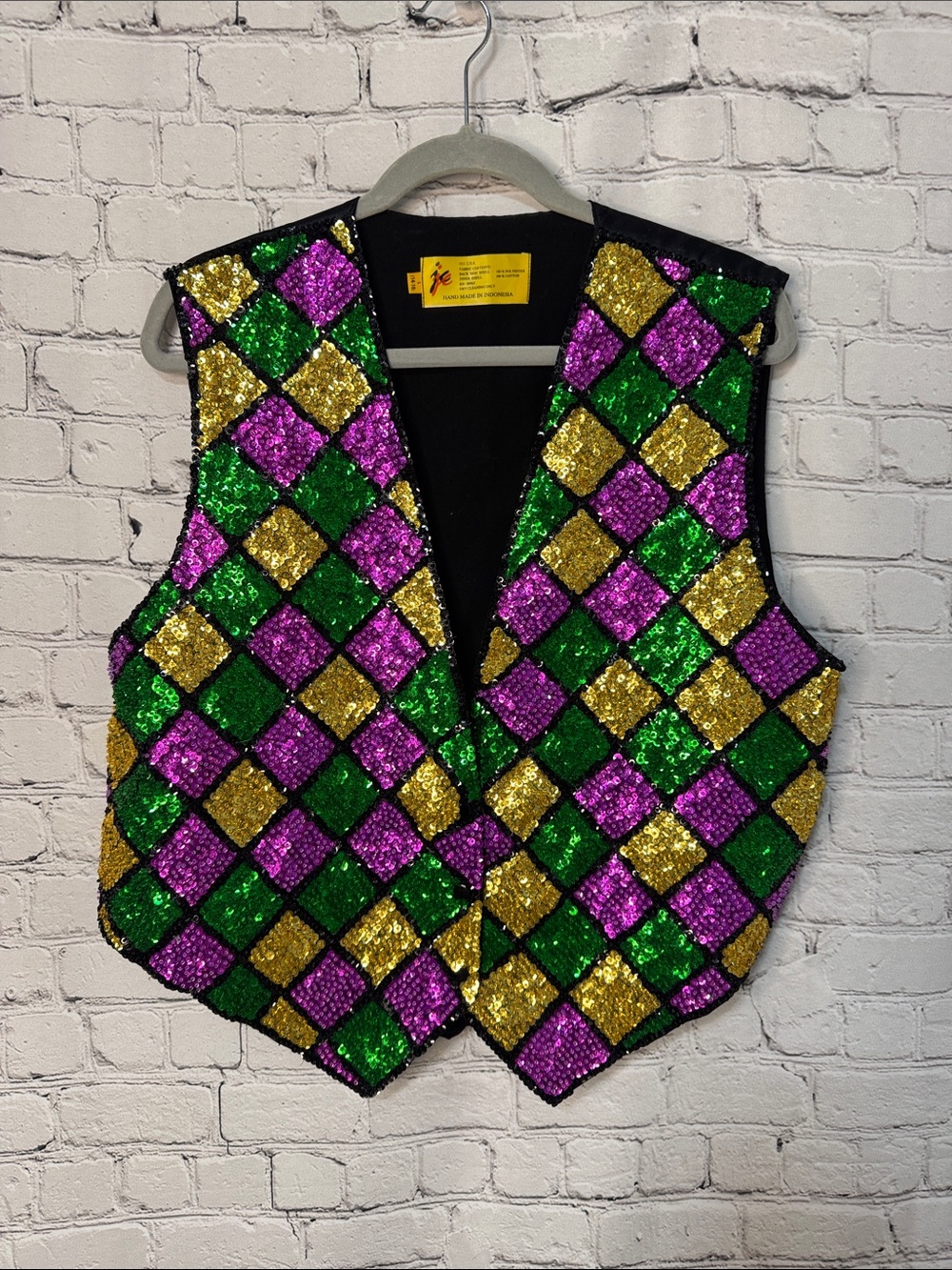 Mardi Gras Sequin Harlequin Vest L 14-16 Women’s